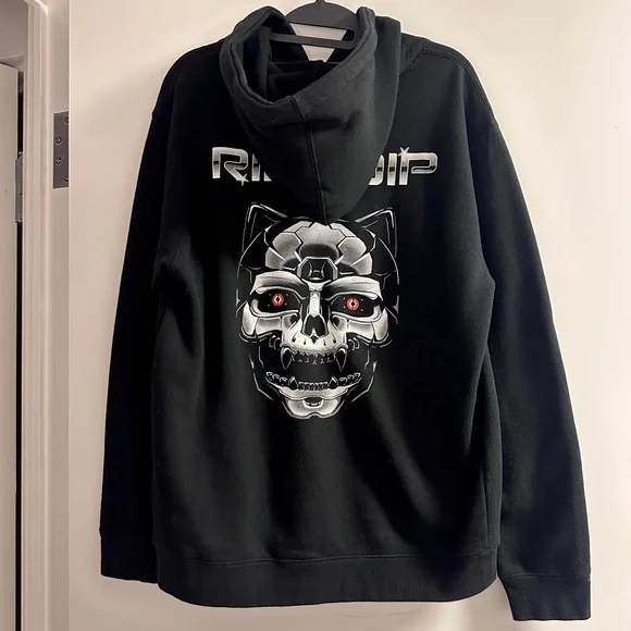 RIPNDIP Nerminator 2.0 Robot Kitty Cat Hoodie Black Small Pullover Sweatshirt - Picture 4 of 7